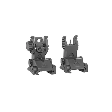 AR-15 / AR-10 Flip-Up Front and Rear Sights – Polymer, Trinity Force