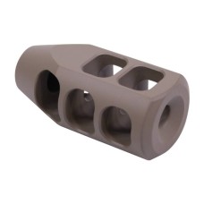 AR-15 5.56 Multi-Port Steel Compensator – 1/2x28, Tanker Style, Available in Black & FDE