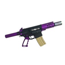 AR-15 5" 5.56 NATO Micro Semi Auto Pistol | The Chameleon | Purple & Rainbow PVD Accents