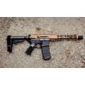 Moriarti AR-47 7.62x39 10.5" Semi Auto Pistol | Burnt Bronze Cerakote | M-LOK | SBA3 Pistol Brace | Made in USA