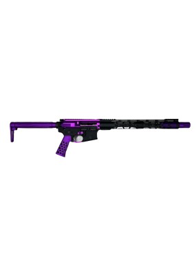 MA-6.5 Grendel Purple Vortex 16" Semi-Auto Rifle – Custom Billet Receiver, Skeleton Stock & Grip