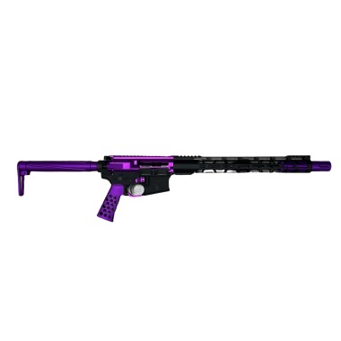 MA-6.5 Grendel Purple Vortex 16" Semi-Auto Rifle – Custom Billet Receiver, Skeleton Stock & Grip