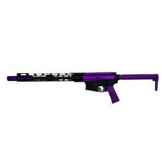 MA-6.5 Grendel Purple Vortex 16" Semi-Auto Rifle – Custom Billet Receiver, Skeleton Stock & Grip