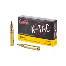 PMC X-TAC 5.56 NATO M855 Ammunition 20 Rounds SS109 Green Tip FMJ 62 Grains