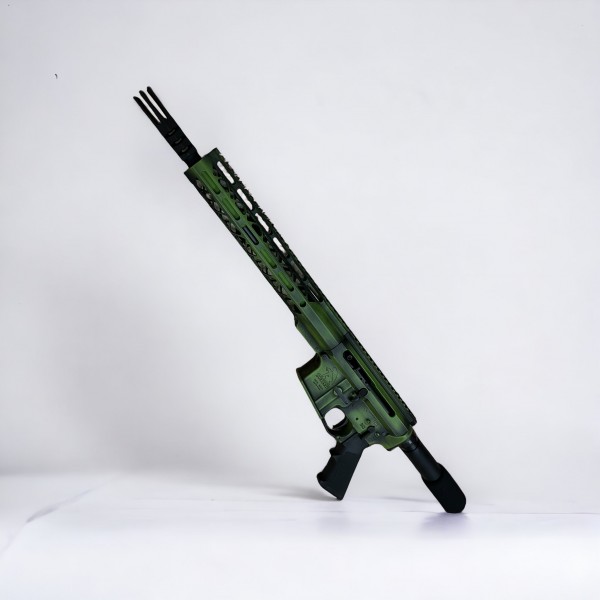 AR-15 5.56/.223 Moriarti 12.5" Zombie Slayer Semi Auto Pistol | Battleworn Green | Side Charger