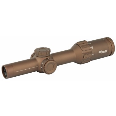 SIG SAUER TANGO6T Rifle Scope, 1-6x24mm, 30 mm Tube, FFP, DWLR6 Illuminated Reticle, Flat Dark Earth, SOT61239