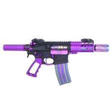 AR-15 5" 5.56 NATO Micro Semi Auto Pistol | The Chameleon | Purple & Rainbow Accents