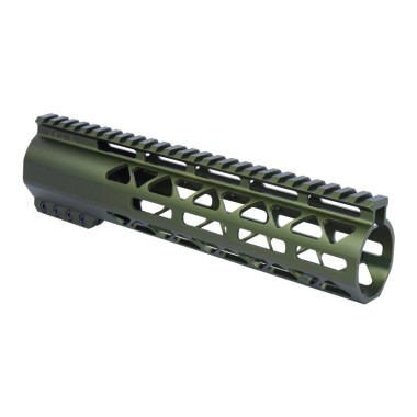 AR-10 10" AIR-LOK Series M-LOK Compression Free Floating Handguard with Monolithic Top Rail - Choose Your Color