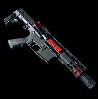 AR-15 MORIARTI 5.56 NATO 5" Semi Auto Pistol | Red Accents | HBPDW