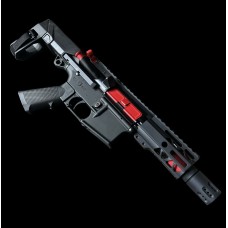 AR-15 .300 Blackout 5" Micro Mini Pistol | Red Accents & Honey Badger Brace