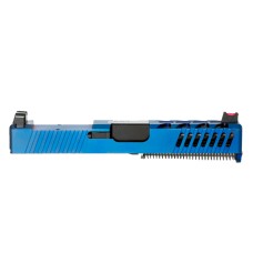 Glock 19 Gen 1-3 Compatible 'Blue Polisher' Complete Slide Kit - RMR / Black Barrel