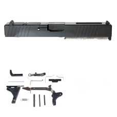 Glock 17 Compatible Pistol Build Kit w/ RMR Optic Cut Slide / Black / No Lower