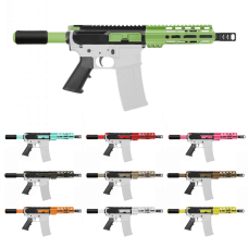 AR-15 300 Blackout 7.5" Pistol Kit - Side Cut Billet Upper with 7" Handguard - Cerakote Color Options