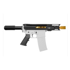 AR-15 5.56 NATO 5" Pistol Kit - Forged Upper, 4" M-LOK, Choose Your Accent Color: Blue, Silver, or Gold