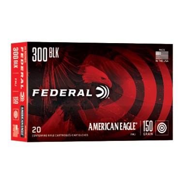 FEDERAL  AMERICAN EAGLE 300BLK AMMO / 150GR FMJ / BOX OF 20