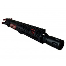 AR-15 300 Blackout 7.5" Patriotic Upper Assembly / Red Accents / Charging Handle / Shroud