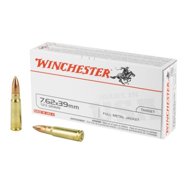 WINCHESTER USA 7.62X39 AMMO 123GR - BOX OF 20