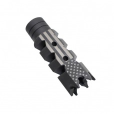 AR-15/.223/5.56 Shark Muzzle Brake 1/2x28 Pitch Thread- American Flag