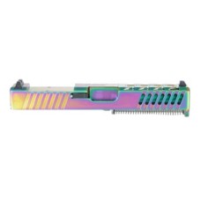 Glock 19 Gen 1-3 Compatible Complete Slide Kit / RMR Cut / Chameleon with Rainbow Barrel