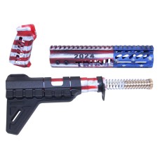 AR-15 9" Trump Series Limited Edition Pistol Furniture Set | Lightweight | Battleworn Finish