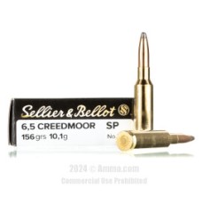 Sellier & Bellot 6.5 Creedmoor Ammo - 20 Rounds of 156 Grain SP Ammunition