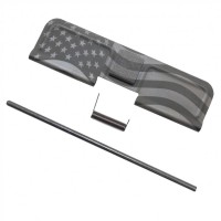 AR-10 Ejection Port Dust Cover Complete Assembly - Flag Engraving