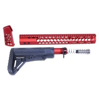 AR-10 .308 “HONEYCOMB” SERIES COMPLETE FURNITURE SET / ANODIZED RED / DPMS