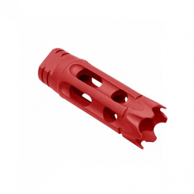 AR-15/.223/5.56 Custom Ported Muzzle Brake - Cerakote Red