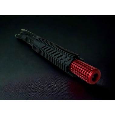 AR-15 5.56/.223 10.5" Nitro-Met Quad Upper Assembly with Red Socom Style Brake