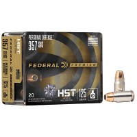 Federal Premium Personal Defense Ammunition 357 Sig 125 Grain HST Jacketed Hollow Point Box of 20