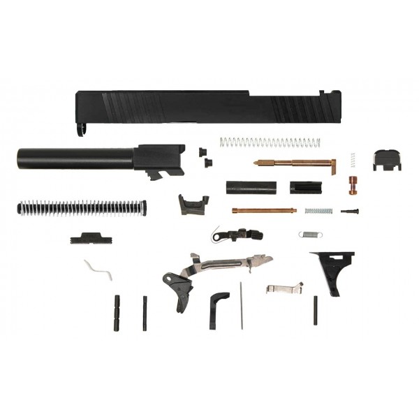 Glock 17 Compatible Pistol Build Kit w/ RMR Optic Cut Slide / Black / No Lower