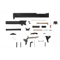 Glock 19 Compatible Pistol Build Kit w/ RMR Optic Cut Slide/ Black / No Lower