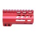 AR-15 4" AIR-LOK Series M-LOK Compression Free Floating Handguard with Monolithic Top Rail – Multiple Anodized Colors Available