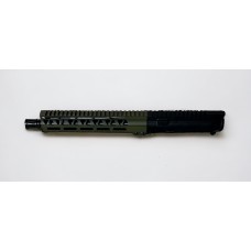 Moriarti AR-15 10.5" 5.56 NATO Pistol Upper Assembly – OD Green Mlok, A2 Flash Hider