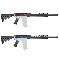 AR-15 5.56/.223 16" CARBINE RIFLE KIT / 12" M LOK / TRIBAL / ACCENT COLOR OPTION - RED / BLUE