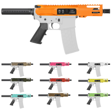 AR-15 5.56 NATO 5'' STAY SPOOKY PISTOL KIT - BILLET SLICK UPPER WITH 4'' HANDGUARD- COLOR SET UPPER OPTION