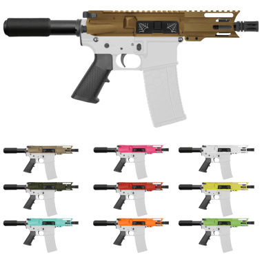 AR-15 5.56 NATO 5   PISTOL KIT / SLICK / 4   MLOK / SPIDER - COLOR SET OPTION