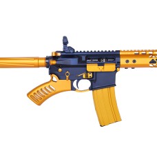 AR-15/AR-10 ULTRALIGHT SERIES SKELETONIZED ALUMINUM FEATURELESS GRIP / ANODIZED GOLD / NY/CA COMPLIANT