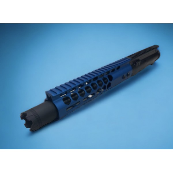 AR-15 300 BLK 8.5" Pistol Upper Assembly / Blue Mlok / Trident Cone