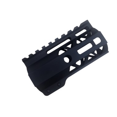 Moriarti AR-15 4" M-LOK Slim Profile Free Float Handguard - Diamond Cut, Black Anodized