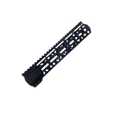 MORIARTI AR-15 10" M-LOK Slim Profile Free Float Handguard / Diamond Cut - Full Length Picatinny Rail, Black