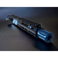 AR-15 300 Blackout 7.5" Mlok Upper Assembly / Blue Shroud / Blue Accents / CH
