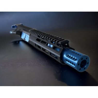 AR-15 300 Blackout 7.5" Mlok Upper Assembly / Blue Shroud / Blue Accents / Charging Handle Included