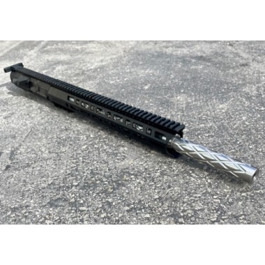 AR-10 .308 24" stainless steel diamond fluted bull upper assembly / Mlok