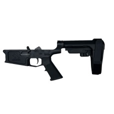 AR-10 .308 Moriarti Billet Lower Receiver – Anodized Black with SBA3 Pistol Brace