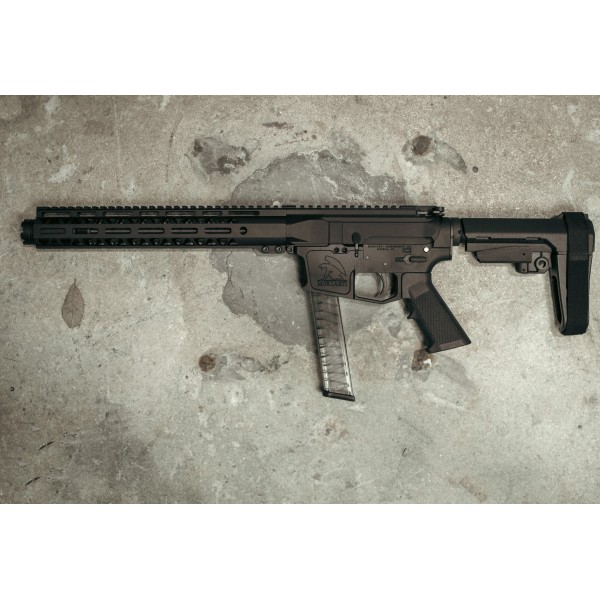 AR 10MM Moriarti Arms 10" Mini Glock Style Pistol /Slick Side / Non LRBHO