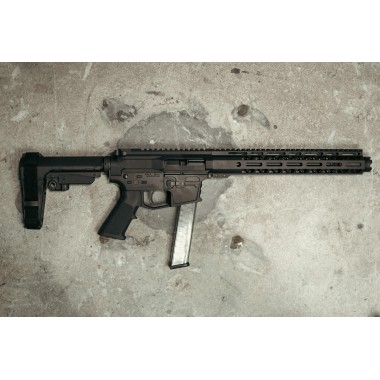 AR 10MM Moriarti Arms 10.5" Glock Style Pistol / Slick Side / SBA3 / Non-LRBHO