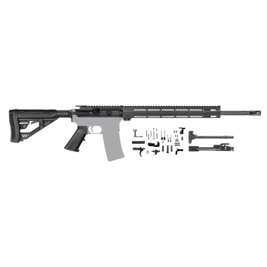 AR-15 5.56/.223 20" Nitride Fluted Rifle Kit / 15" Mlok / A2 / Adaptive Stock