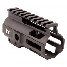 AR-15 4" Combat M-LOK Handguard - Black Anodized, Aircraft Grade 6061 Aluminum with QD Ports