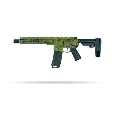 AR-15 300 Blackout 10.5" Semi-Auto Pistol | Partizan Camo Cerakote | SBA3 Adjustable Brace